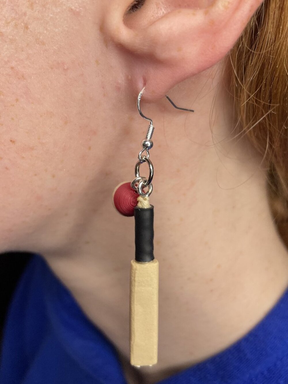 Cricket Game Earrings – Miniature Sports Earrings